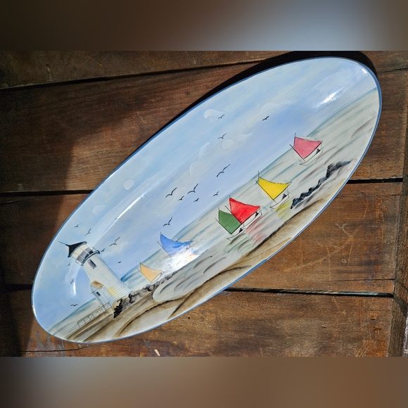 Nantucket Shoreline Oval Platter - Picture 8 of 12